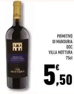 Conad Superstore Primitivo di manduria DOC VILLA MOTTURA offerta
