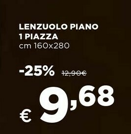 Ipercoop Lenzuola offerta
