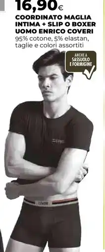 Extracoop Coordinato maglia intima + slip o boxer uomo enrico coveri offerta