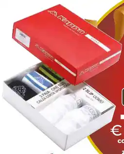 Extracoop Confezione regalo 3 calze + 2 slip o due boxer uomo KAPPA offerta