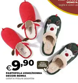 Extracoop Pantofola uomo/donna decori renna offerta