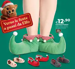 Extracoop PANTOFOLE FAMIGLIA modelli "Elfo" o "Renna" offerta