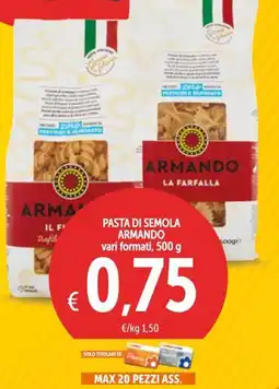 Spazio Conad Pasta di semola ARMANDO offerta