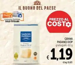 Spazio Conad Grana padano dop grattugiato offerta