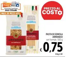 Spazio Conad Pasta di semola ARMANDO offerta