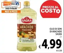 Spazio Conad Olio di semi di arachide SAGRA offerta