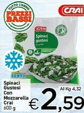 Crai Spinaci offerta