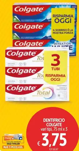 Spazio Conad Dentifricio COLGATE offerta