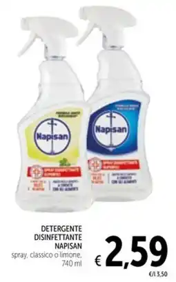 Spazio Conad Detergente disinfettante napisan spray, classico o limone offerta