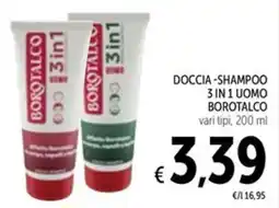 Spazio Conad Doccia-shampoo 3 in 1 uomo BOROTALCO offerta