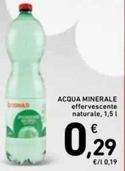 Spazio Conad Conad acqua minerale effervescente naturale offerta