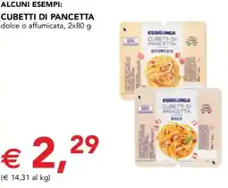 Esselunga Cubetti di pancetta dolce o affumicata offerta