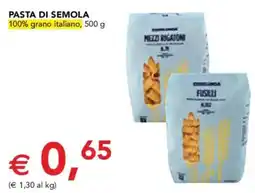 Esselunga Pasta di semola 100% grano italiano offerta