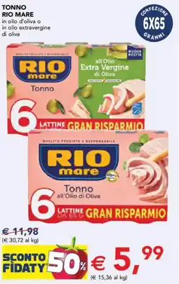 Esselunga Tonno rio mare in olio d'oliva o in olio extravergine di oliva offerta