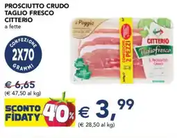 Esselunga Prosciutto crudo taglio fresco citterio a fette offerta