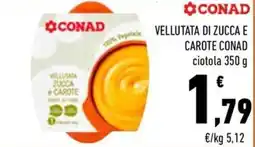 Conad City Vellutata di zucca e carote conad ciotola offerta