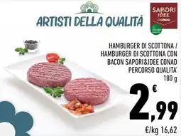 Conad City Hamburger di scottona / hamburger di scottona con bacon sapori&idee conad percorso qualita' offerta