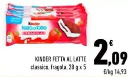 Conad City Kinder fetta al latte classico, fragola offerta