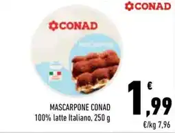 Conad City Mascarpone conad 100% latte italiano offerta
