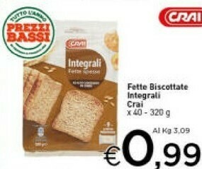 Crai Fette biscottate offerta