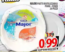 Il Genio Supermercato Major piatti riutilizzabili piani - fondi offerta