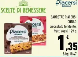 Conad City Barrette piacersi conad cioccolato fondente, frutti rossi offerta