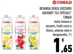 Conad City Bevanda senza zuccheri aggiunti "gli speciali” CONAD offerta