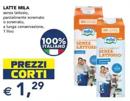 Esselunga Latte mila senza lattosio, parzialmente scremato o scremato, a lunga conservazione, offerta