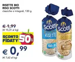Esselunga Risette bio riso scotti classiche o integrali offerta