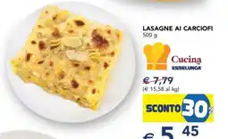 Esselunga Lasagne ai carciofi offerta