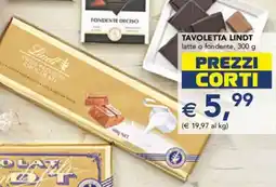 Esselunga Tavoletta lindt latte o fondente offerta