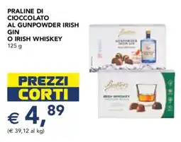 Esselunga Praline di cioccolato al gunpowder irish gin o irish whiskey offerta
