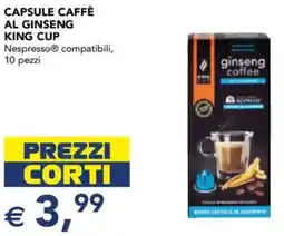 Esselunga Capsule caffè al ginseng king cup offerta