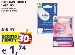 Esselunga Balsamo labbra labello classic care o soft rose offerta