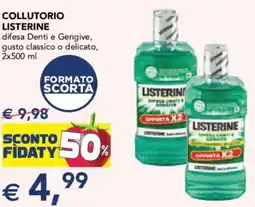 Esselunga Collutorio listerine difesa denti e gengive, gusto classico o delicato offerta