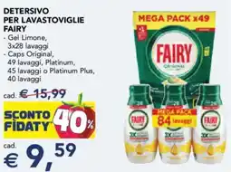 Esselunga Detersivo per lavastoviglie FAIRY offerta