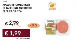 Prezzemolo e Vitale Amadori hamburger di tacchino antibiotic free x2 offerta