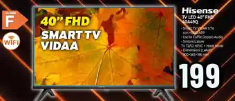Hisense TV LED 40" FHD 40A49Q
