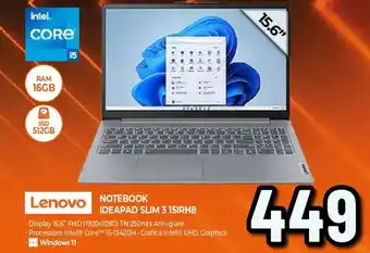 Lenovo NOTEBOOK IDEAPAD SLIM 3 15IRH8