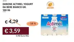 Prezzemolo e Vitale Danone actimel yogurt da bere bianco offerta