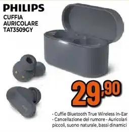 Ipercoop PHILIPS CUFFIA AURICOLARE TAT3509GY offerta