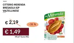 Prezzemolo e Vitale Citterio merenda bresaola igp valtellinese offerta