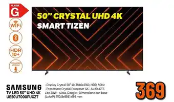 SAMSUNG TV LED 50" UHD 4K UE50U7000FUXZT
