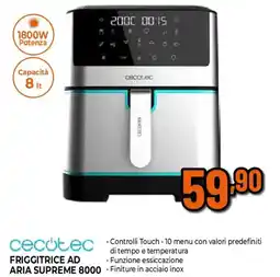 Ipercoop Cecotec friggitrice ad aria supreme 8000 offerta