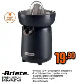 Ipercoop Ariete spremiagrumi breakfast 417 offerta