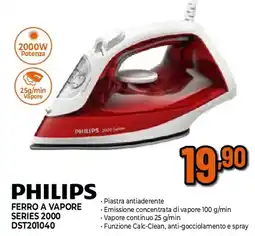 Ipercoop PHILIPS FERRO A VAPORE SERIES 2000 DST201040 offerta