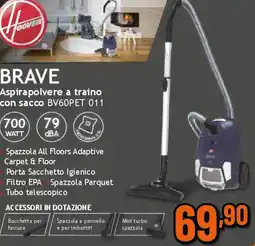 Ipercoop BRAVE Aspirapolvere a traino con sacco BV60PET 011 offerta