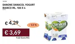 Prezzemolo e Vitale Danone danacol yogurt bianco offerta