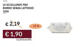 Prezzemolo e Vitale Le eccellenze p&v burro senza lattosio offerta