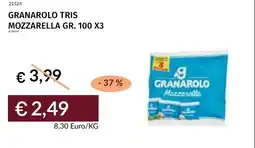 Prezzemolo e Vitale Granarolo tris mozzarella offerta